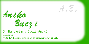aniko buczi business card